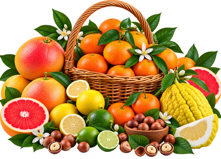 Fruits corses IGP : clémentines, pomelos, kiwis, noisettes Di Corsica